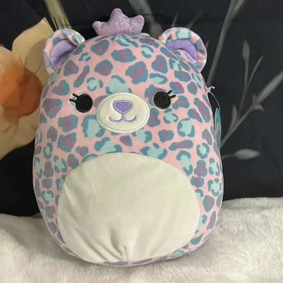 🦖✨👑 💜🐆 NWT 7” Squishmallow Hera the Purple Princess Cheetah 🐆💜👑✨ - Picture 1 of 6